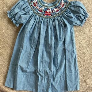 Rosalina smocked Santa dress